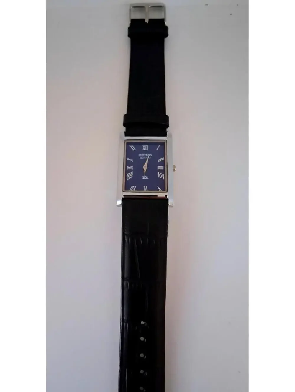 Men's Tank Blue Dial Dress Watch & Batt-Dial